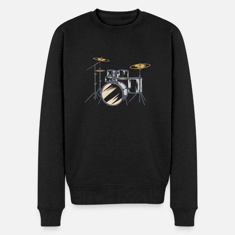 Drums Drummer Drums Drummers - Pull Premium bio Homme - noir