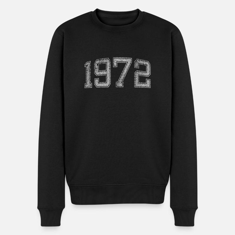 1972 Jahrgang - Männer Premium Bio Pullover - Schwarz