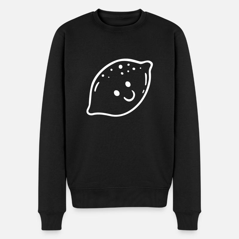 smiley citron drôle - Pull Premium bio Homme - noir