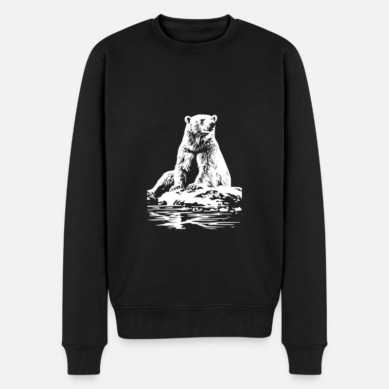 Ours polaire cool - Pull Premium bio Homme - noir