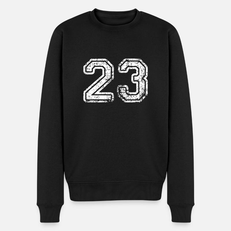 23 - Männer Premium Bio Pullover - Schwarz