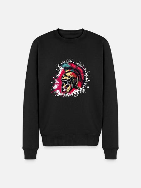 Spartan Skull Gladiator - Men's Premium Organic Jumper - black