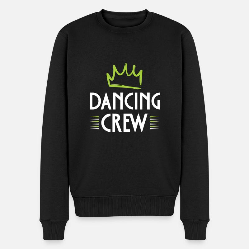 Dancing Crew - Männer Premium Bio Pullover - Schwarz