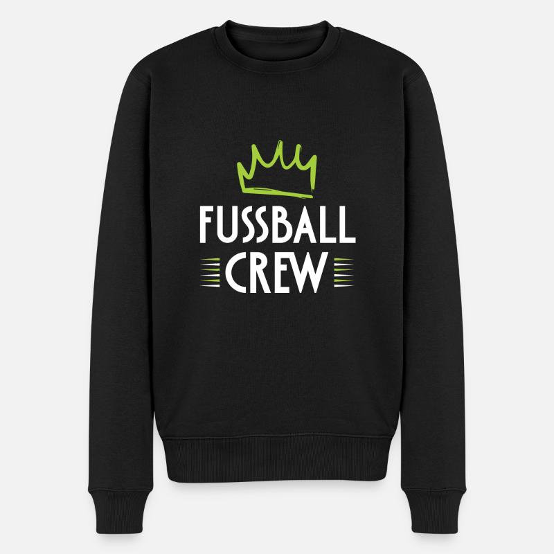 Fussball Crew - Männer Premium Bio Pullover - Schwarz
