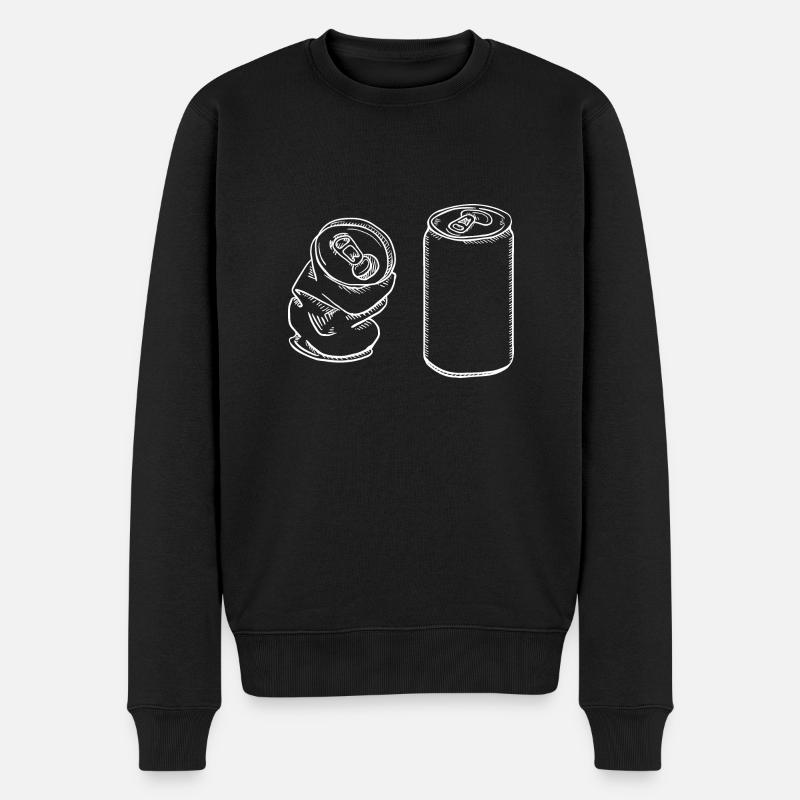Dose zerdrückt - Männer Premium Bio Pullover - Schwarz