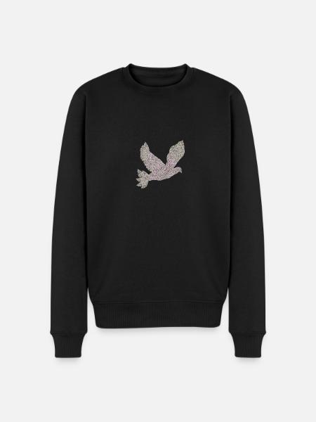 dove of peace - Men's Premium Organic Jumper - black