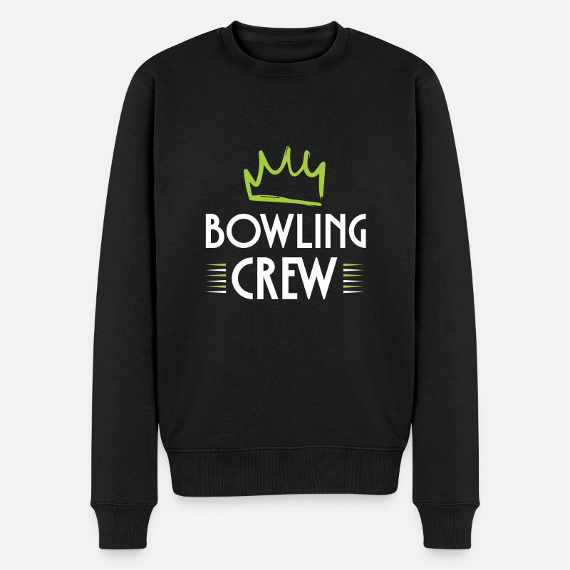 Bowling Crew - Männer Premium Bio Pullover - Schwarz