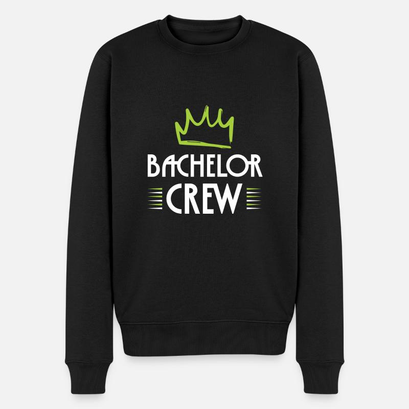 Bachelor Crew - Männer Premium Bio Pullover - Schwarz