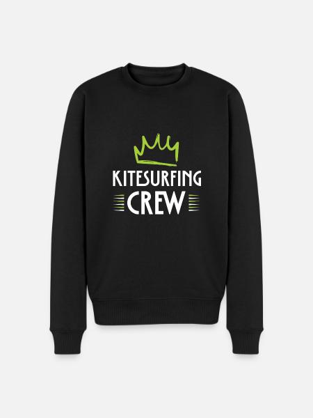 Kitesurfing Crew - Männer Premium Bio Pullover - Schwarz