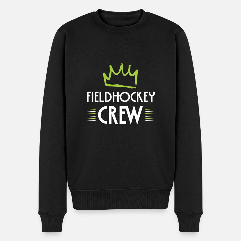 Fieldhockey Crew - Männer Premium Bio Pullover - Schwarz