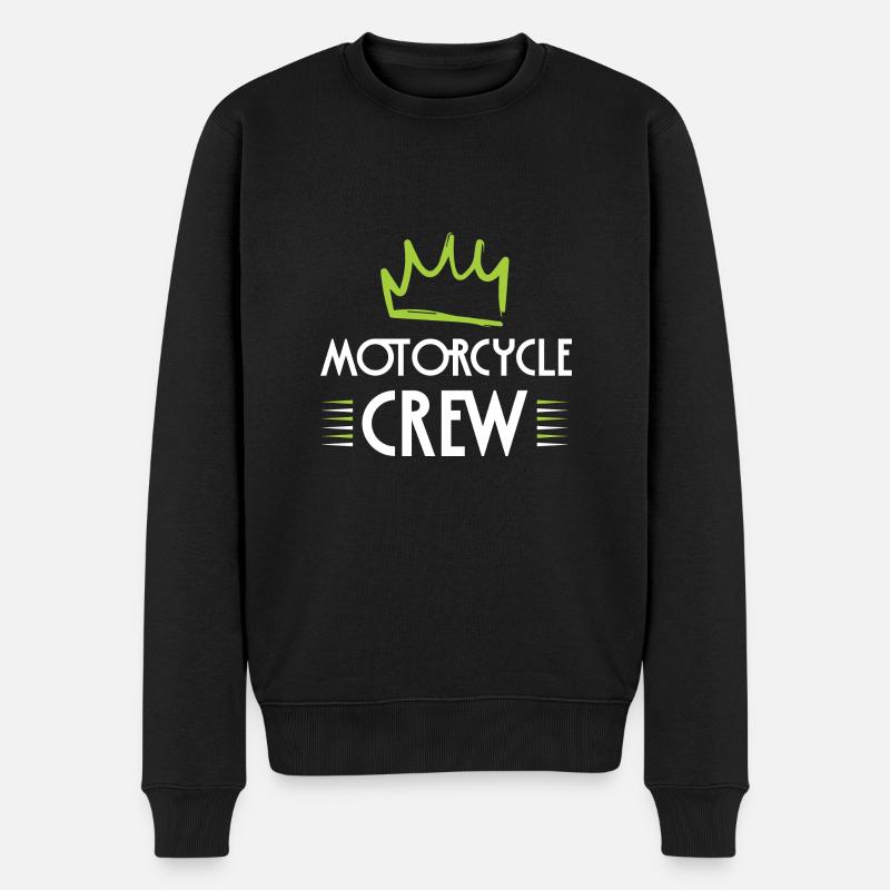 Motorcycle Crew - Männer Premium Bio Pullover - Schwarz