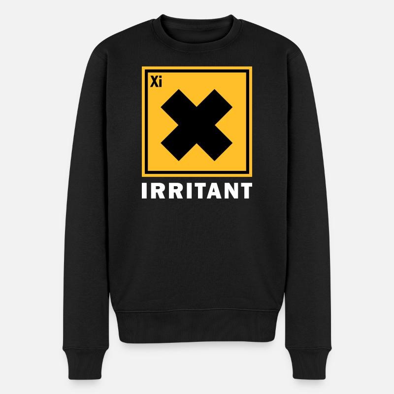 REIZENDES WARNZEICHEN - Männer Premium Bio Pullover - Schwarz