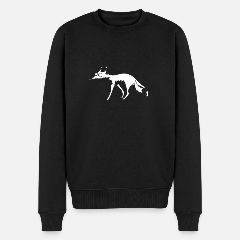 renard blanc n ° 4 - Pull Premium bio Homme - noir