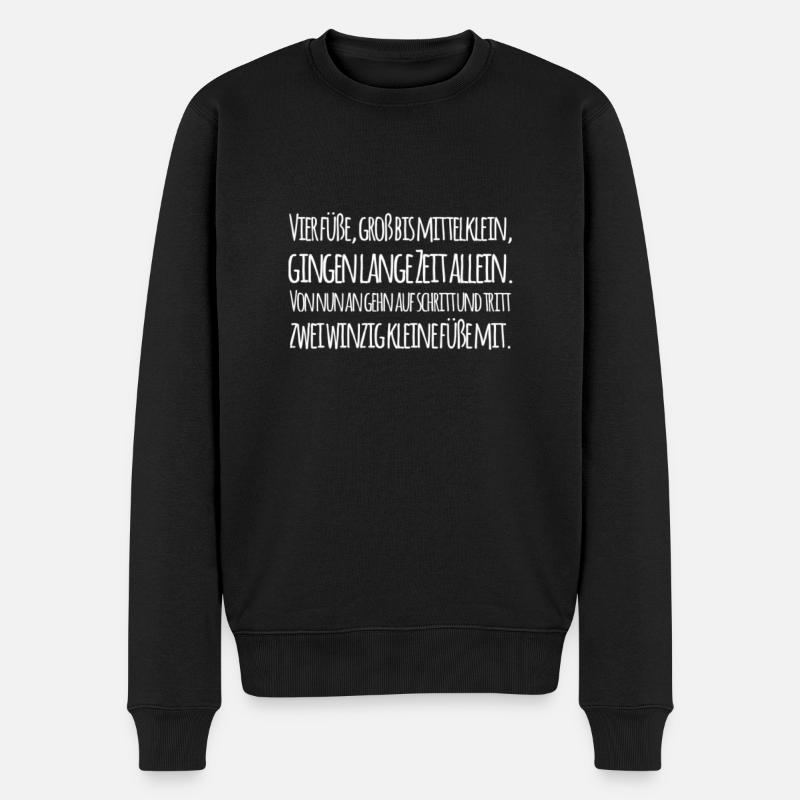 Babysprüche - Geschenk zur Schwangerschaft Geburt - Männer Premium Bio Pullover - Schwarz