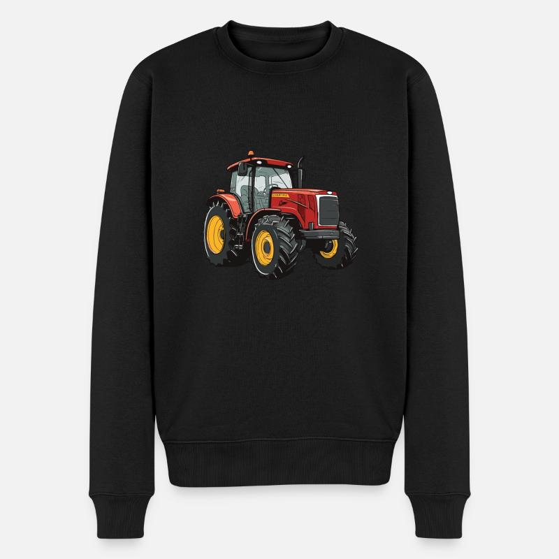 Traktor Symbol - Männer Premium Bio Pullover - Schwarz
