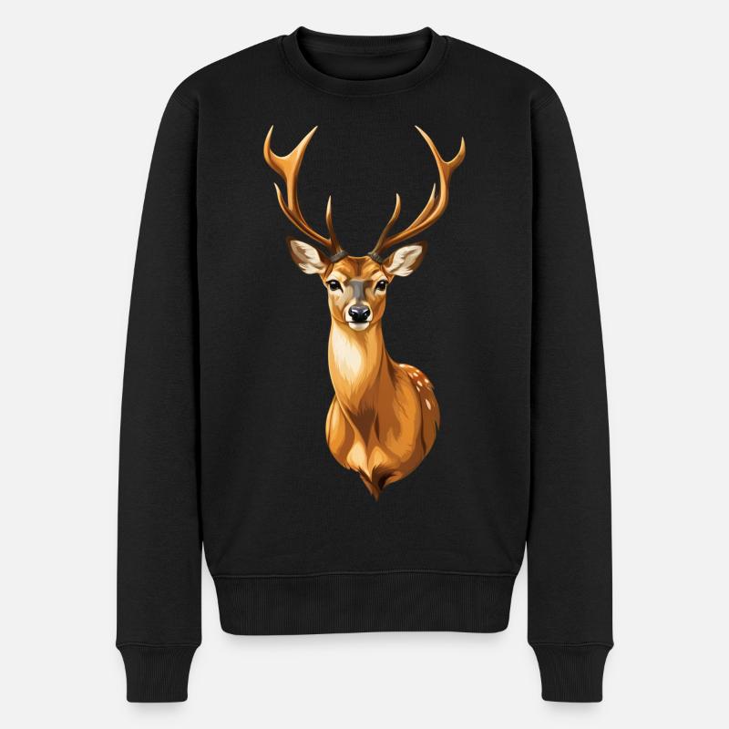 Magnifique faon - Pull Premium bio Homme - noir