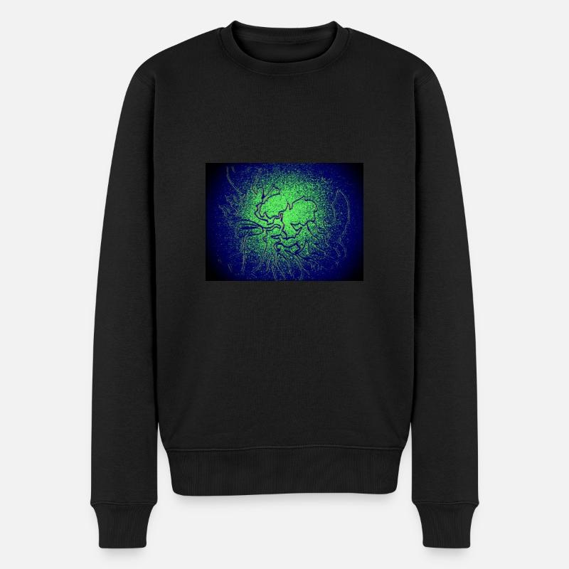 Dunkler Lichtwald - Männer Premium Bio Pullover - Schwarz