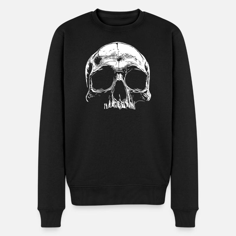 CRÂNE - Pull Premium bio Homme - noir