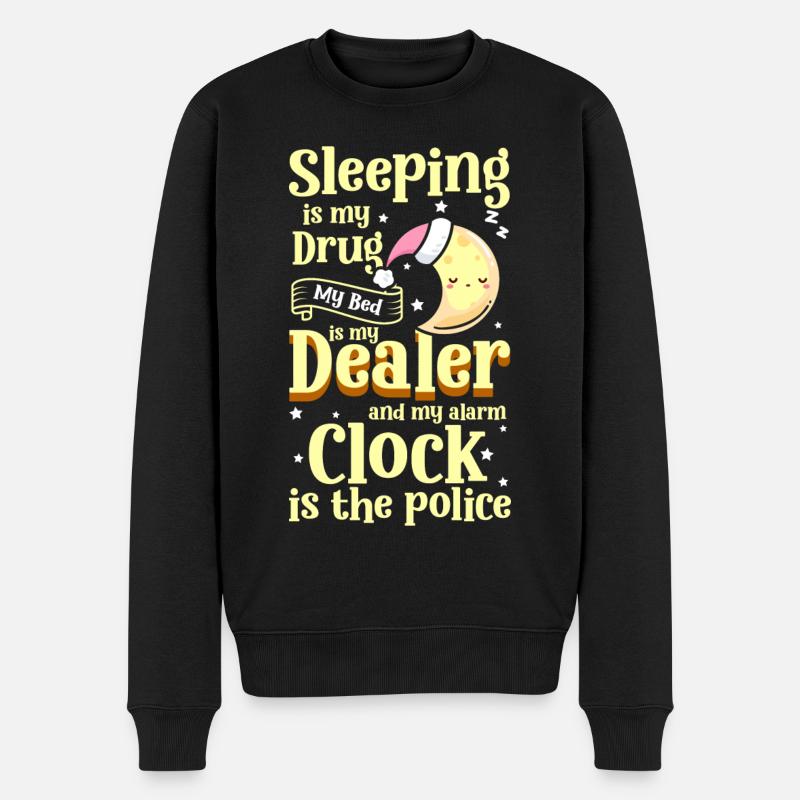 Sleeping, slumbering, sloth, tired - Men's Premium Organic Jumper - black
