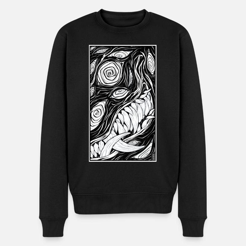 Renard démon - Pull Premium bio Homme - noir