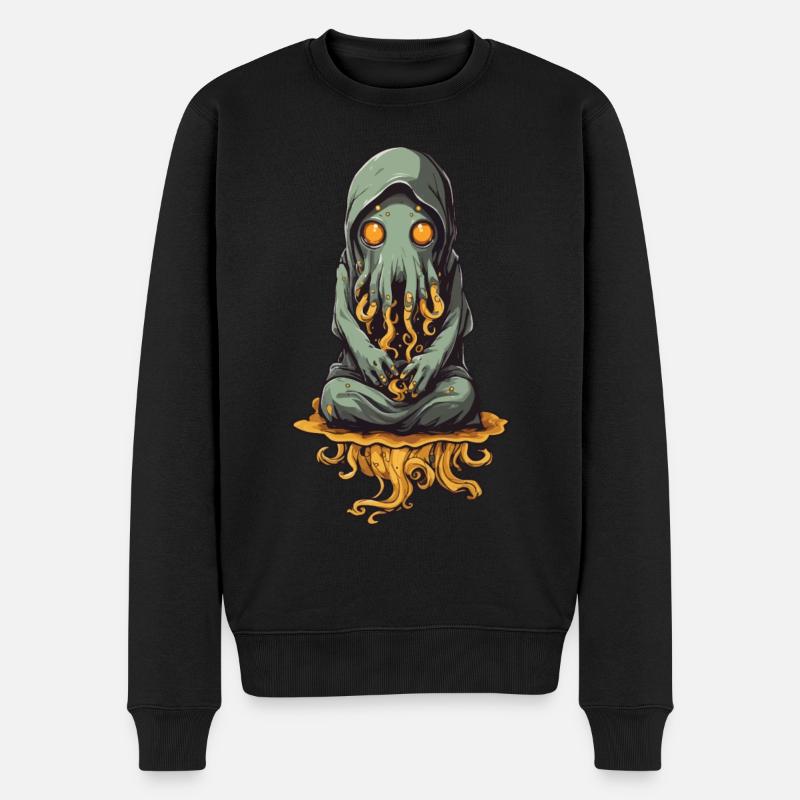 Monstre visqueux tentacule d’Halloween - Pull Premium bio Homme - noir