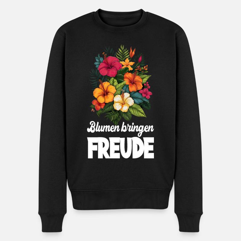 Floristin Blumen bringen Freude für eine - Männer Premium Bio Pullover - Schwarz