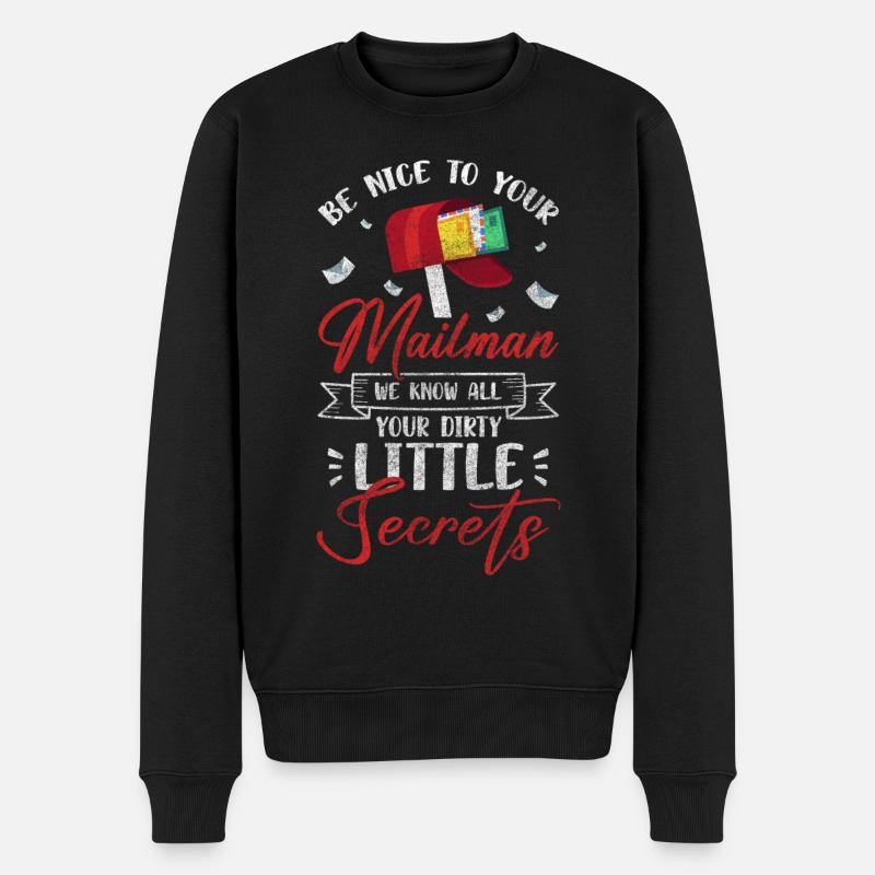 Lettres de livraison - Pull Premium bio Homme - noir