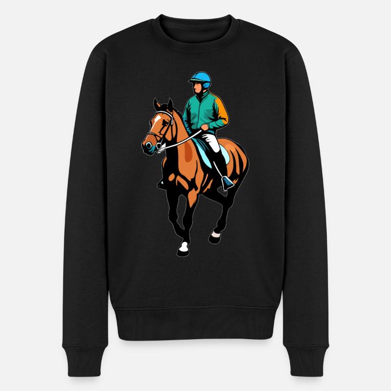 Cavalier de tournoi - Pull Premium bio Homme - noir