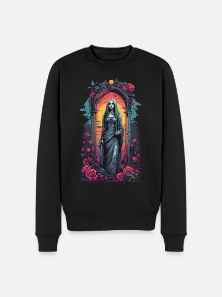 Occult Gothic Aesthetic Retro Wave Streetwear - Men's Premium Organic Jumper - black