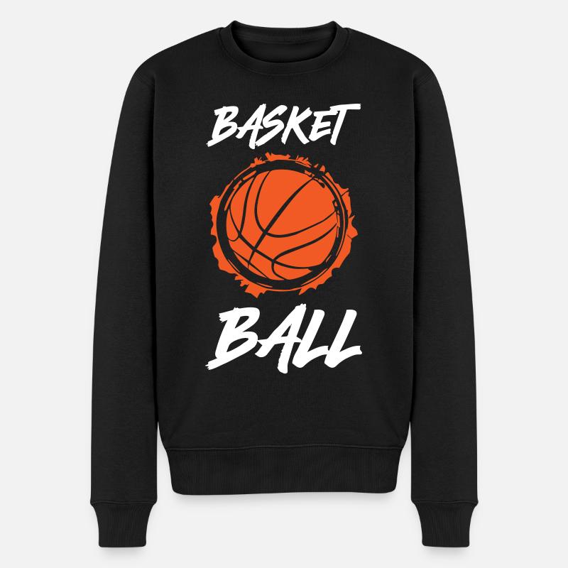 Basketball - Männer Premium Bio Pullover - Schwarz