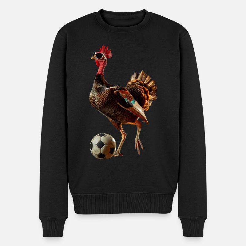 Truthahn - Männer Premium Bio Pullover - Schwarz