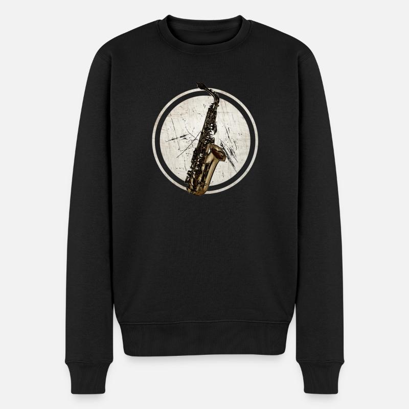 saxophone - Pull Premium bio Homme - noir