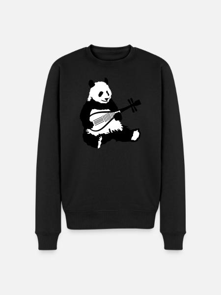 Music Panda - Men's Premium Organic Jumper - black