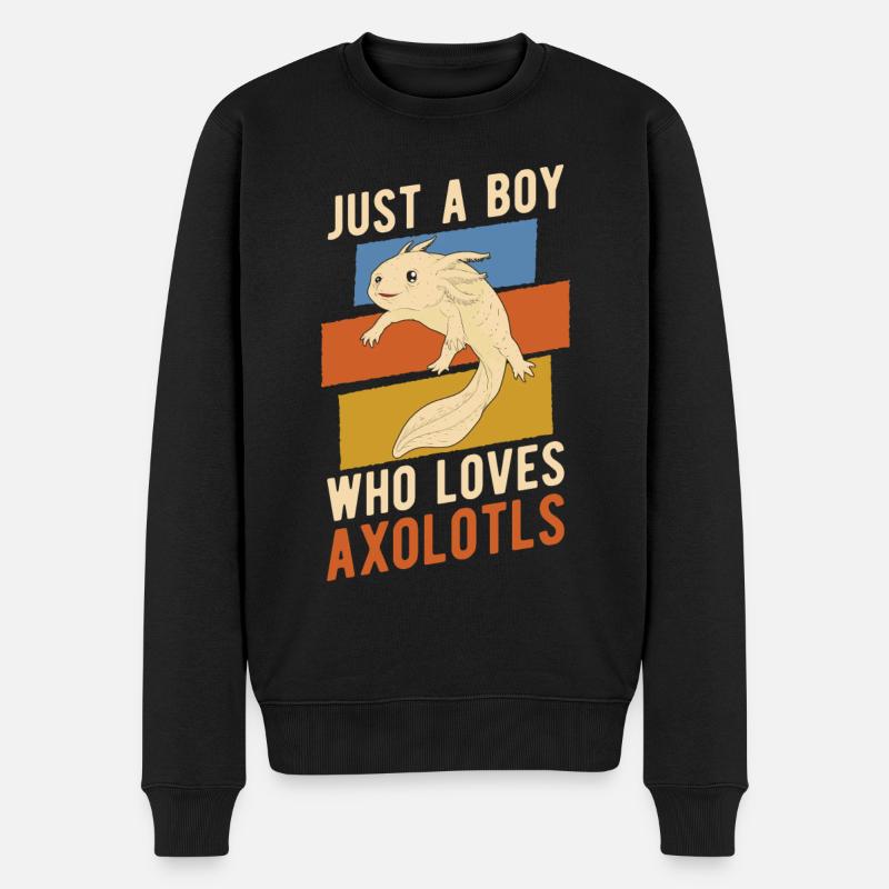 Axolotl - Pull Premium bio Homme - noir