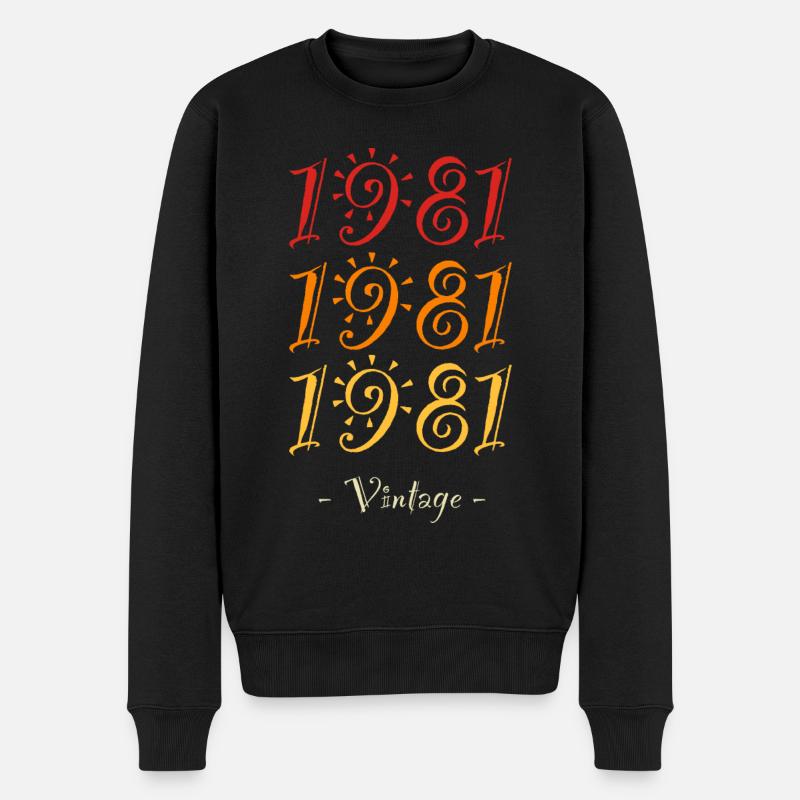 1981 vintage - Pull Premium bio Homme - noir