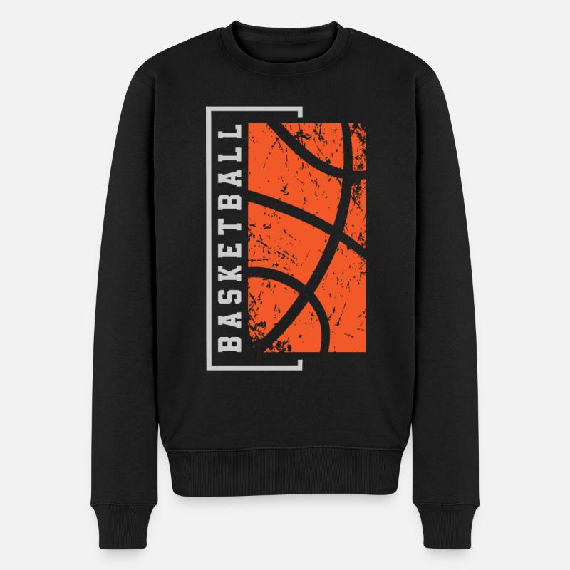 Basketball Basketballer - Männer Premium Bio Pullover - Schwarz