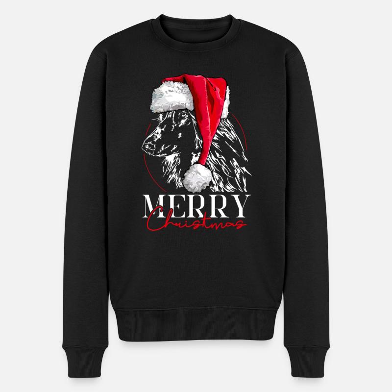 AFGHANISCHER WINDHUND Merry Christmas Wilsigns - Männer Premium Bio Pullover - Schwarz