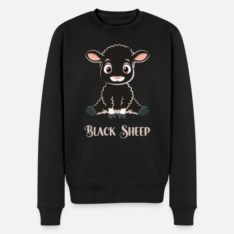 Black Sheep - Männer Premium Bio Pullover - Schwarz