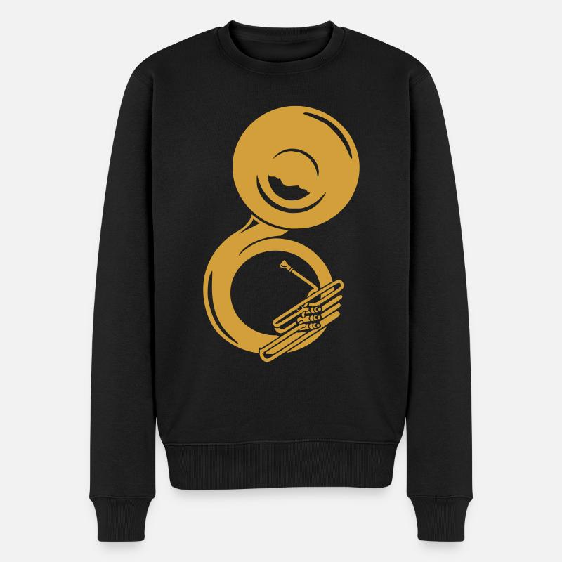 Sousaphon - Männer Premium Bio Pullover - Schwarz