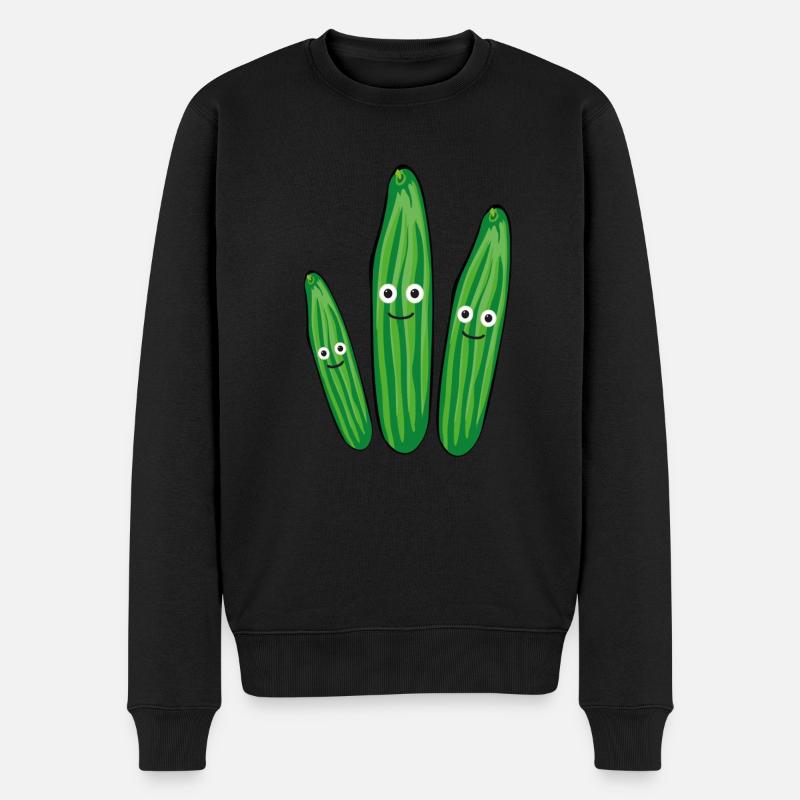 Famille du concombre,Concombre,Concombre,Concombre - Pull Premium bio Homme - noir