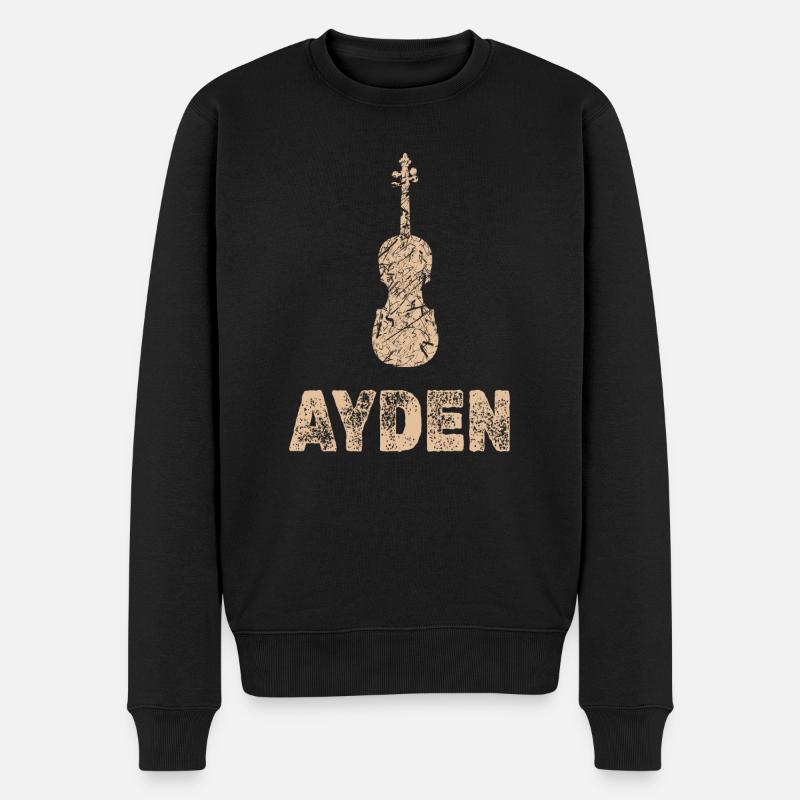 Violoncelle Ayden - Pull Premium bio Homme - noir