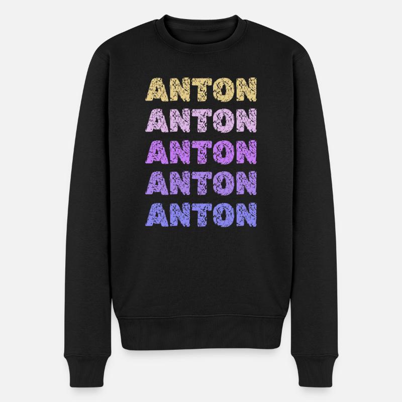 Anton - Männer Premium Bio Pullover - Schwarz