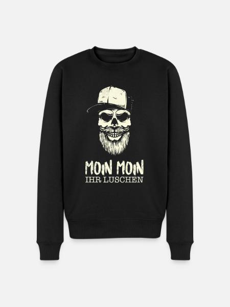 Moin Moin ihr Luschen - Männer Premium Bio Pullover - Schwarz