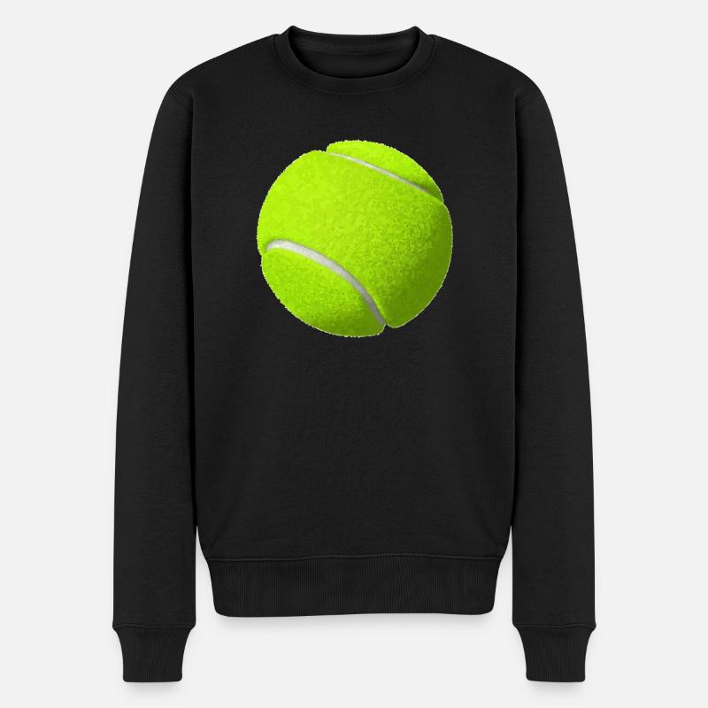 Tennis - Männer Premium Bio Pullover - Schwarz