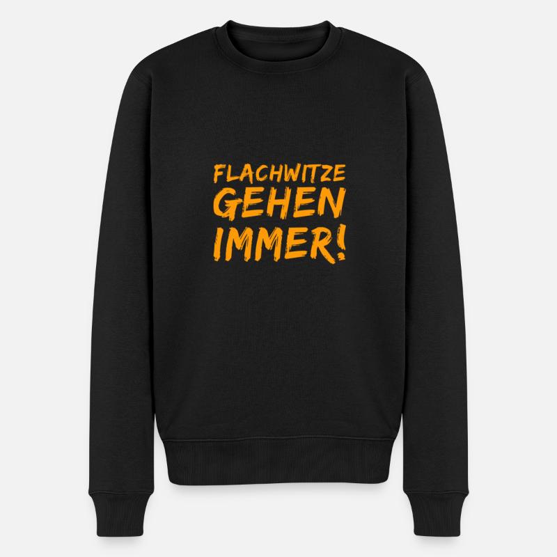 mein Humor - Männer Premium Bio Pullover - Schwarz