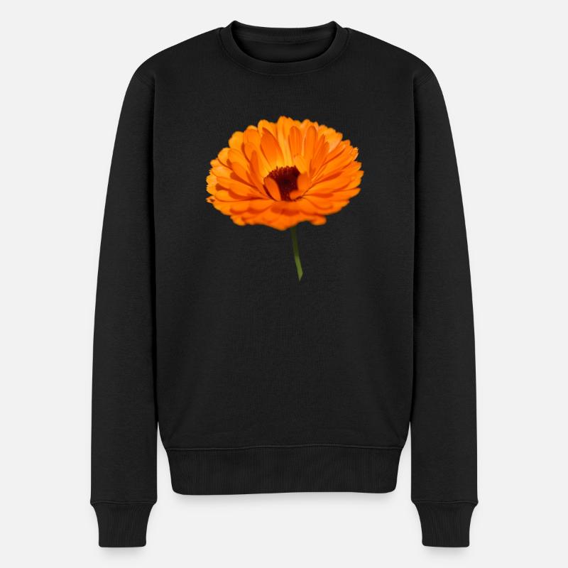 Ringelblume - Männer Premium Bio Pullover - Schwarz