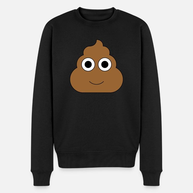 Emoji Caca Petit Sourire - Pull Premium bio Homme - noir