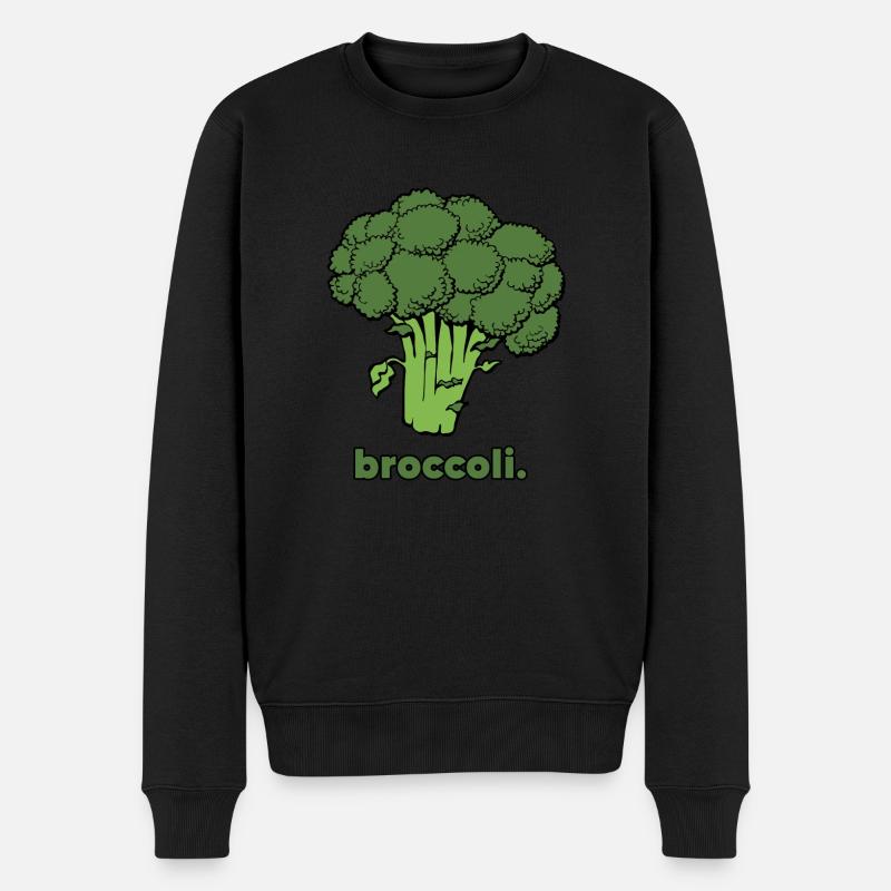 Brokkoli | Gemüse - Männer Premium Bio Pullover - Schwarz