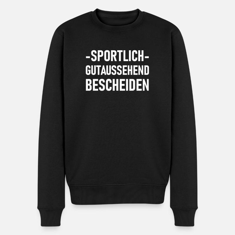 Sportlich - Männer Premium Bio Pullover - Schwarz
