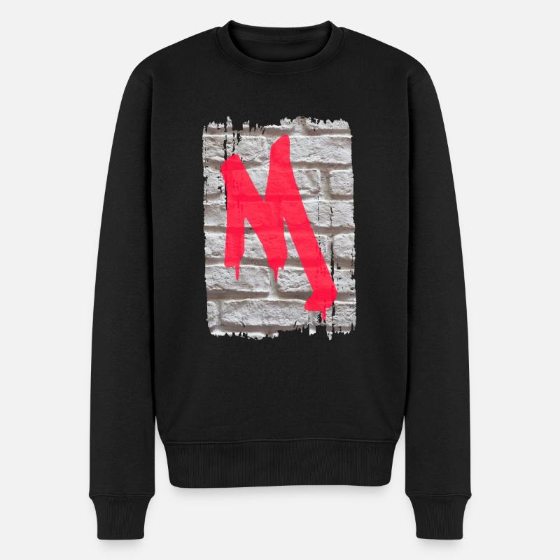 mauer m - Männer Premium Bio Pullover - Schwarz